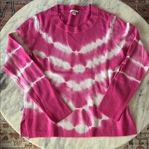 Pink Tie-Dye Cashmere Sweater